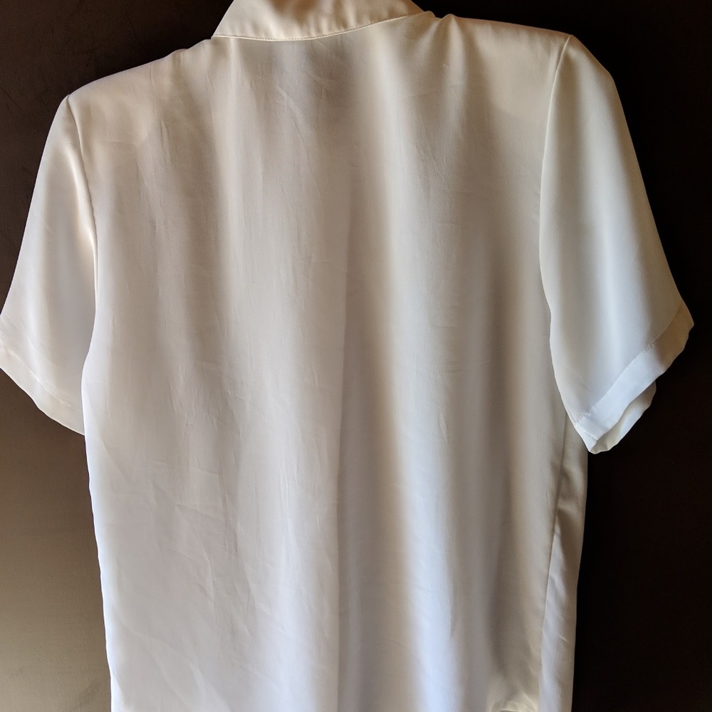 Impressions Vintage White Blouse. Size 8. - Picture 3 of 3